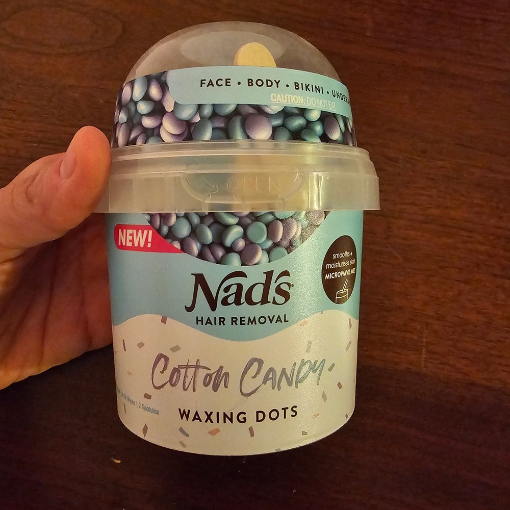 Nad's Cotton Candy Waxing Dots Hair Removal Kit Face Body Bikini 12 Spatulas NEW